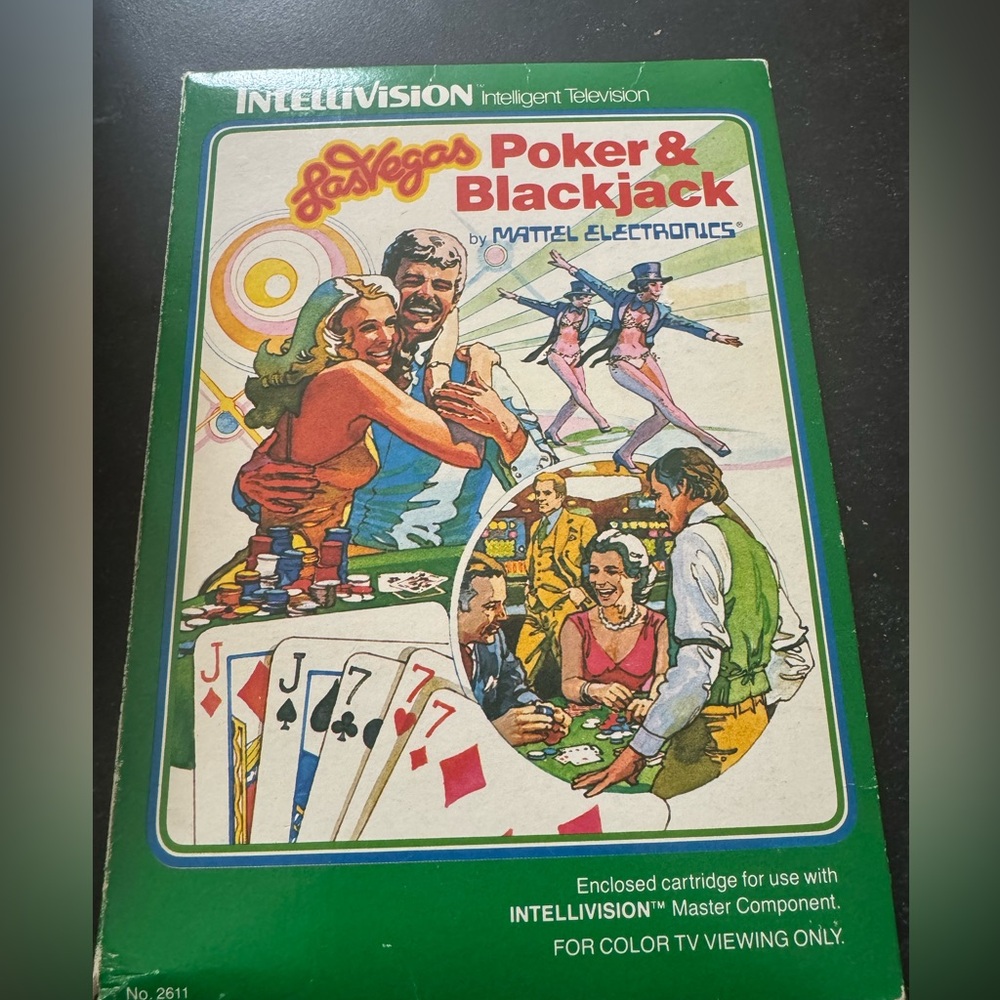 Intellivision Las Vegas Poker & Blackjack - with manual and overlays
